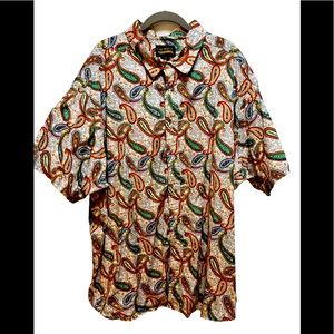Mens big size Daniel Cremieux short sleeve paisley shirt 3XB